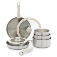 Juego De Utensilios De Cocina Greenlife Click De Acero Inoxidable Triply, 10 Piezas