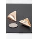 thumbnail image 3 of Aretes Fashnzfab Modernos Triangulares De Botón Oro y Plata, 3 of 4