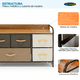thumbnail image 5 of Cajonera Comoda 5 Cajones Carry All Rack Metal Madera Tela Premium, 5 of 7