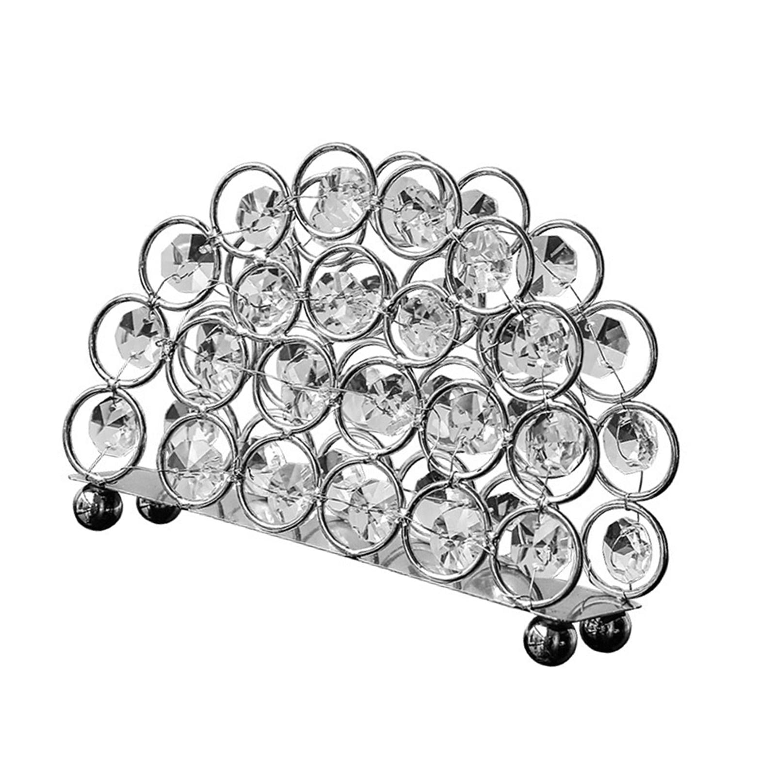 Magideal - Porta Servilletas De Papel, Dispensador De Pañuelos, Práctico, Elegante, Estable, Soporte Para Servilletas De Mesa, Pinza Para Pañuelos De Escritorio Plata