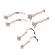 thumbnail image 3 of 6 Anillos De Nariz Con Sacacorchos De Acero Inoxidable Para Hombres Y Mujeres, Cumpleaños, Oro Rosa, 3 of 5