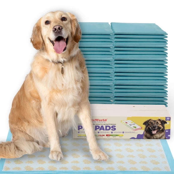 Tapetes higiénicos PETSWORLD 94 × 137 cm 25 unidades – Indicador de salud
