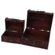 thumbnail image 1 of 2pcs Cofre Del Tesoro De Bloqueo De Almacenamiento De La Joyería Caja Porta Contenedores De Madera Retro, 1 of 3