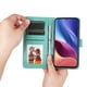 thumbnail image 5 of Funda tipo cartera FOXDOCK para Xiaomi Poco F3 Pro , diseño girasol en relieve, cuero PU, cierre magnético, soporte y tarjetero, 5 of 5