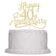 thumbnail image 2 of Decoraciones para tartas Sleyberoy con purpurina para feliz 40 aniversario (40 unidades doradas), 2 of 8