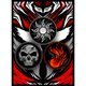 thumbnail image 1 of Fundas para cartas Realm Guard 106 unidades, mate texturizado, blanco y negro, 1 of 5