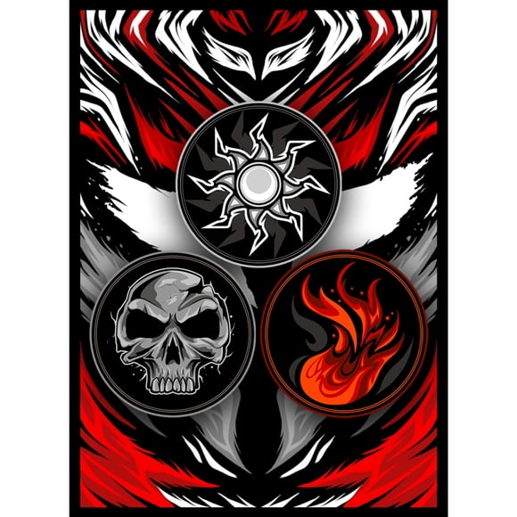 Fundas para cartas Realm Guard 106 unidades, mate texturizado, blanco y negro