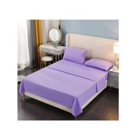 Genérico - Juego De Sábanas 1 1/2 Plazas 144 Hilos - Lila