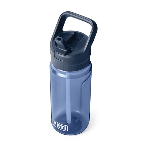 Botella De Agua Yeti Yonder 600 Ml/20 Oz Con Tapa De Pajita Azul Marino
