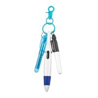 Magideal - Bolígrafo Con Clip De Mosquetón, Bolígrafo Retráctil Multiusos Portátil, Regalo Del Día De Las Enfermeras, Recuerdo De Fiesta Compacto, Bolígrafo De E Azul