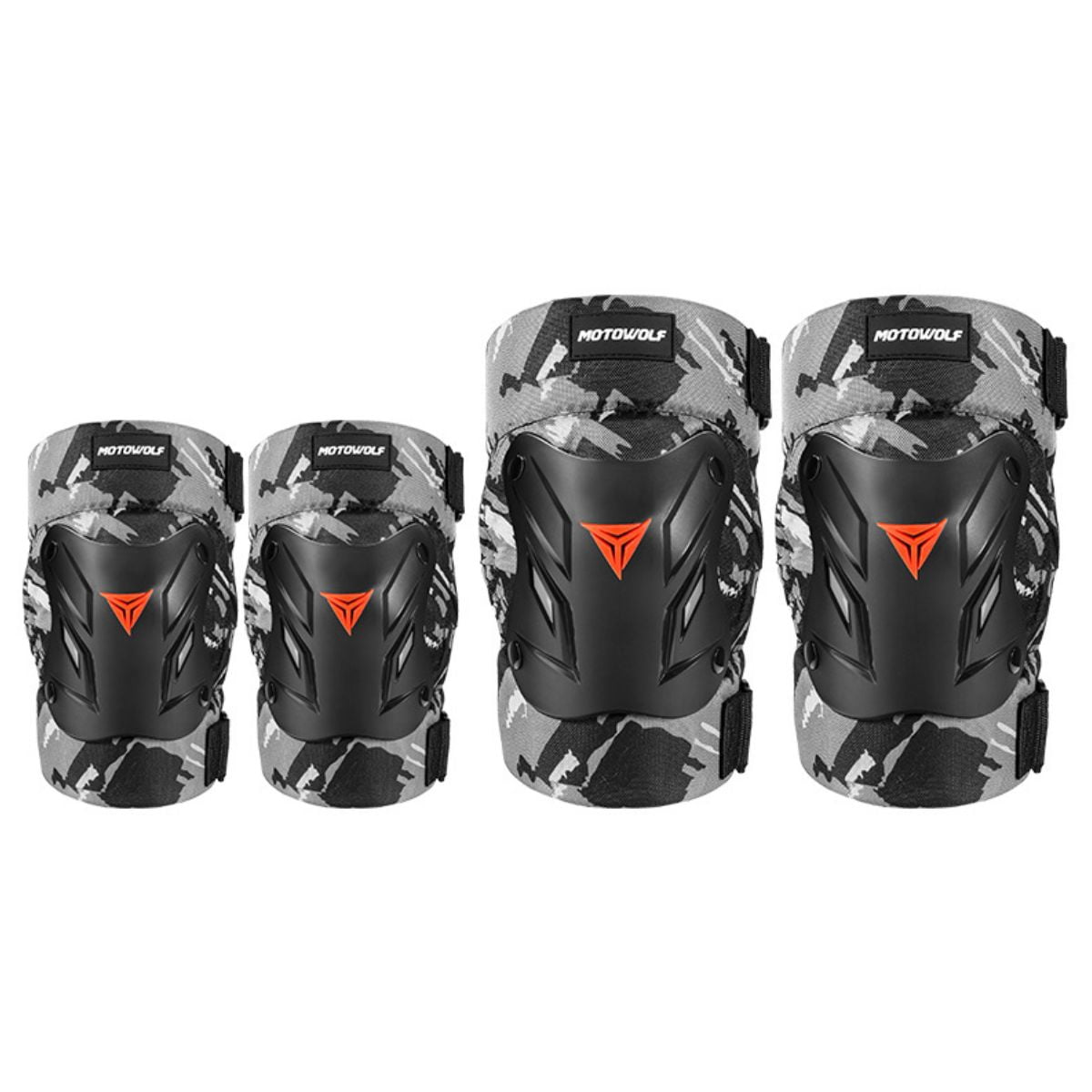 Pack De Rodilleras Cortas Y Coderas Para Motociclismo Camuflaje Motowolf 1034hj-ca