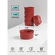 thumbnail image 3 of Cazuelas pequeñas LE TAUCI 120 ml Rojo Pack de 6 aptas para horno, 3 of 8