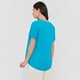 thumbnail image 2 of Blusa Mujer Manga Corta Botones Turquesa Corona, 2 of 5