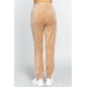 thumbnail image 3 of Pantalón Jogger Largo de Terciopelo con Cintura Elástica Beige Oscuro L, 3 of 5