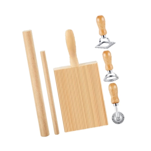Herramienta De Fabricación De Pastas Rolling Pin Rolling Gnocchi HABOR DE PASTA PARA REGALOS DIY CASA 6 Piezas