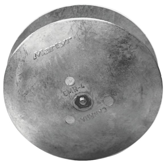 Ánodo de sacrificio para timón CMR04 de zinc, 13 cm de diámetro