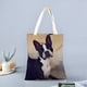 thumbnail image 2 of Boston Terrier Bolso de tela con estampado de lienzo para mujer, bolsa de compras reutilizable y estética, con cremallera interior, regalo para mujer,40*40cm., 2 of 6
