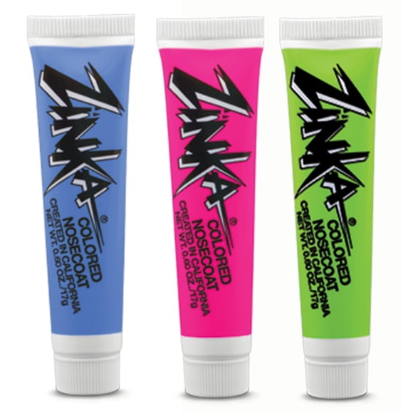 Protector solar Zinka Nosecoat de óxido de zinc de colores 18 mL, paquete de 3