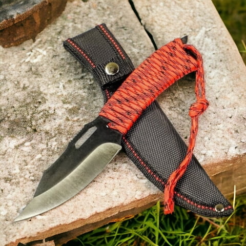 Invencible.Cl - Cuchillo Supervivencia Media Manga Red Corve Al68 Corta Pluma Cortaplumas Cuchillo Cuchilla Navaja Daga Machete Estilete Bayoneta