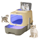 thumbnail image 1 of Arenero Para Gatos, 49×37×37cm Grande Arenero Cerrado Plástico Para Gato Con Luz Ultravioleta Y Pala Para Arena, Fácil De Limpiar, Resistente A Olores Y Salpicaduras, 1 of 3