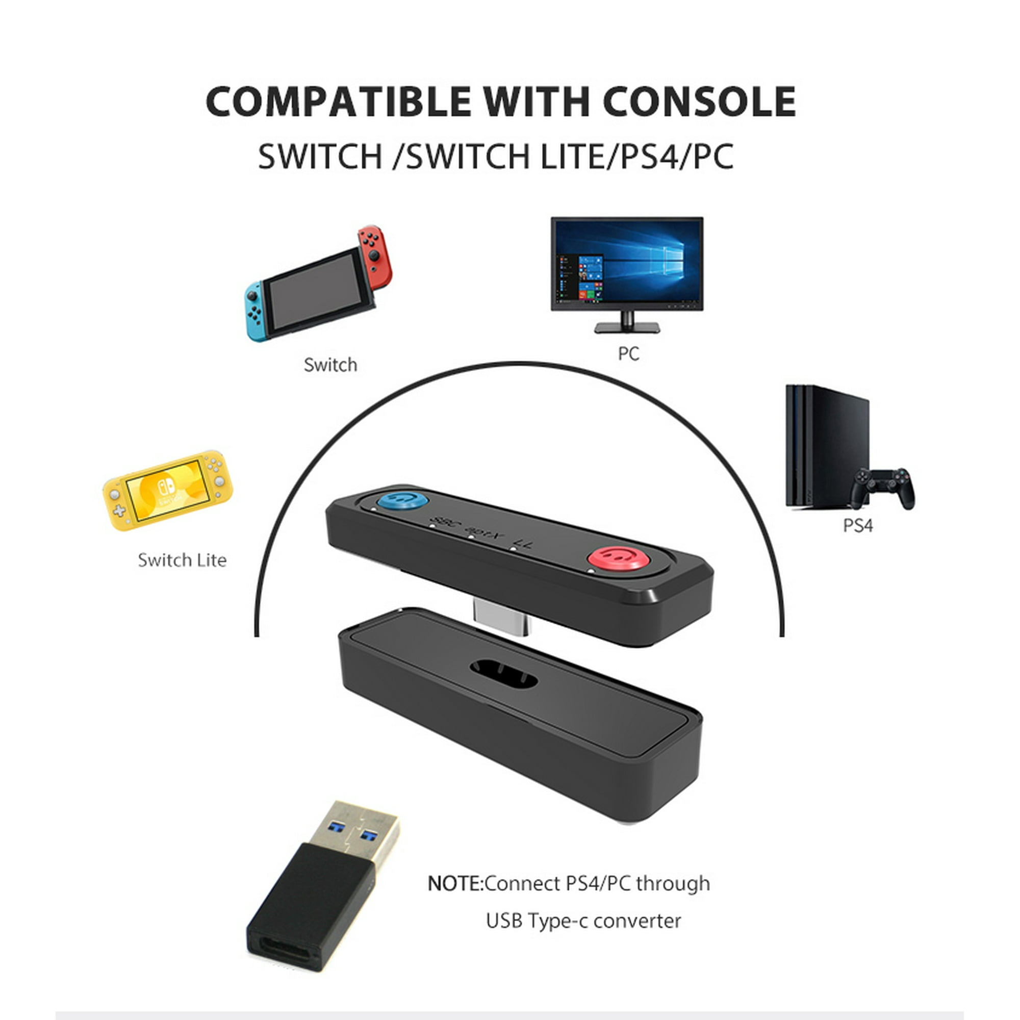 Genérica - Transmisor Bluetooth Audio Nintendo Switch Y Lite