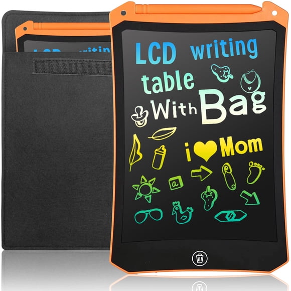Tableta de escritura LCD LEYAOYAO, colorida, de 8.5 pulgadas, naranja, con bolsa
