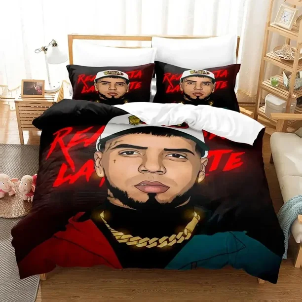 Anuel Aa Real Hasta La Bedding Set Duvet Cover Bed Set Quilt Cover Pillowcase Comforter Size Boys Adult Bed Sheets