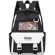 thumbnail image 1 of 1pc Children's Backpack For Kindergarten Primary School, Travel Backpack For Boys And Girls, Cute Rabbit Pattern Design Backpack, Simple Preppy Contrast Color Backpack, 1 of 5