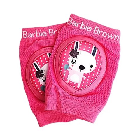 Genérico - Par De Rodilleras Gateo Bebe Antideslizante Transpirable Rosa
