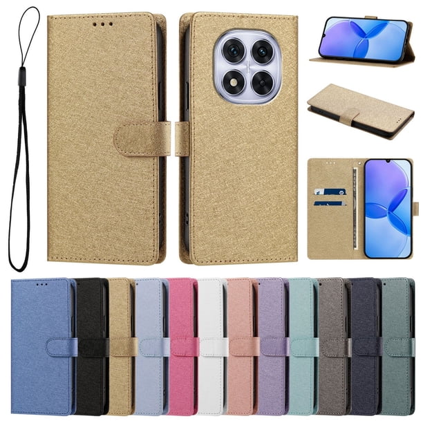 Cartera para Xiaomi Redmi Note 14 Pro 5G con Bolsillo de Tarjetas, Dorado