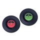 thumbnail image 2 of 2pcs Taza de silicona Mat Coasters antideslizantes Vajilla Dia10.5cm Rojo y Verde, 2 of 5