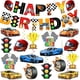 thumbnail image 1 of Decoraciones de fiesta KORHONEN con temática de coches de carreras para cumpleaños de niños y adultos, 1 of 8