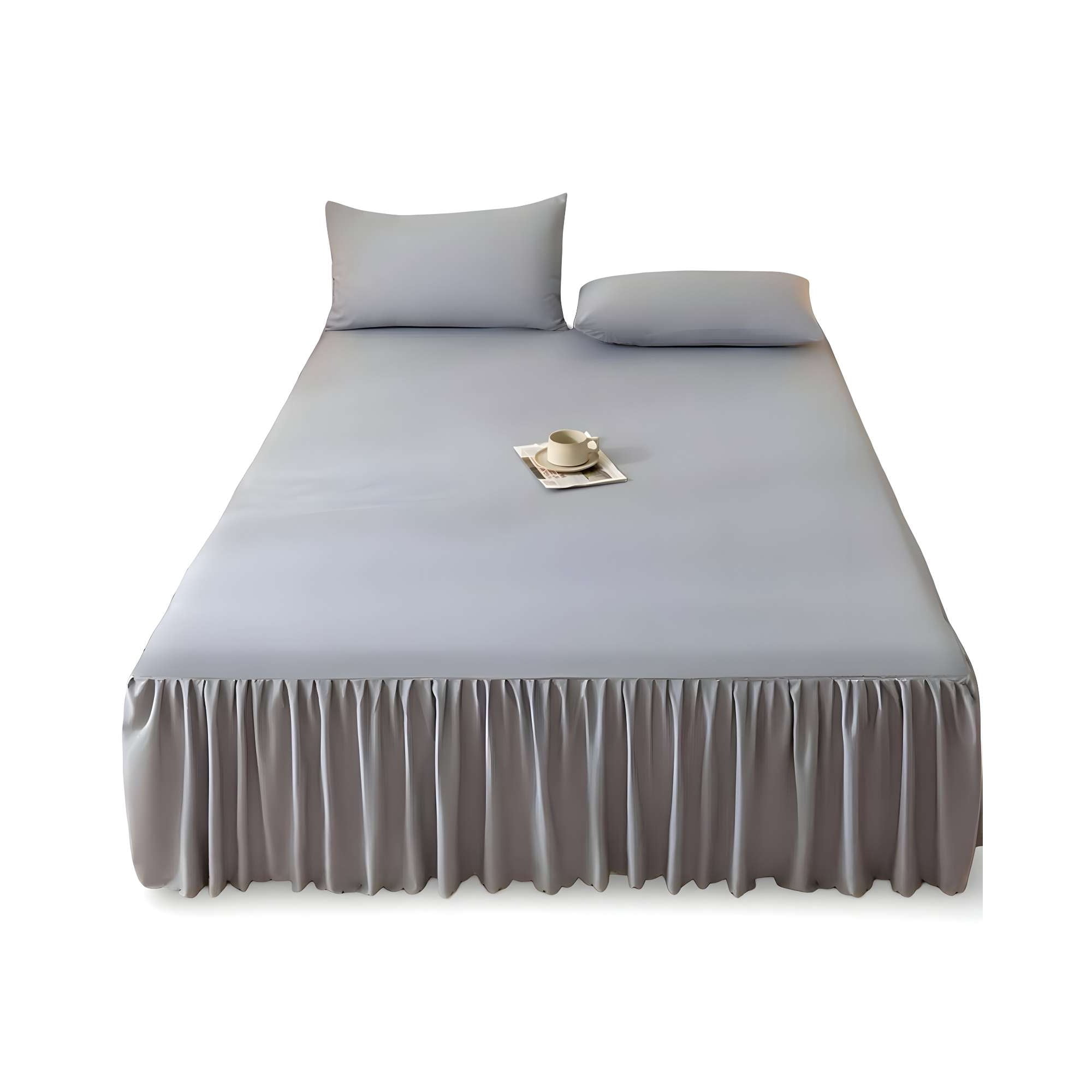 Genérico - Faldón De Cama Con Volado Protector De Base De Cama King 06