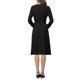 thumbnail image 3 of INSPIRE CHIC Vestido de Trabajo de Línea A para Mujer con Cuello en V de Manga Larga Elegante Ajustado y Acampanado con Cinturón 2XL Negro, 3 of 5