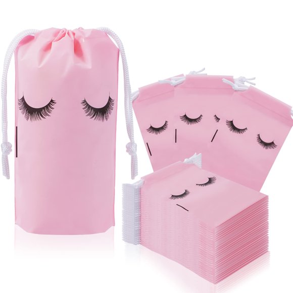 Bolsas cosméticas rosas Rohuis para postcuidado de pestañas, 50 piezas