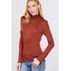 thumbnail image 3 of Saronite Camiseta Básica de Punto de Rayón con Cuello Alto y Manga Larga, Color Óxido (para Mujer), 3 of 3
