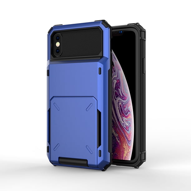 2022 iPhone 14/13/12/11 Pro Max X/XS/XR/XS Max SE Wallet Case - Store 5 Cards & Enjoy Dual Layer Shockproof Protection!