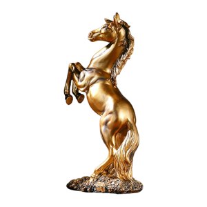Magideal - Estatua De Caballo De Resina, Escultura De Caballo, Decoración Creativa, Figura De Caballo, Estatua Coleccionable De Animales Para Estudio, Oficina, G Oro