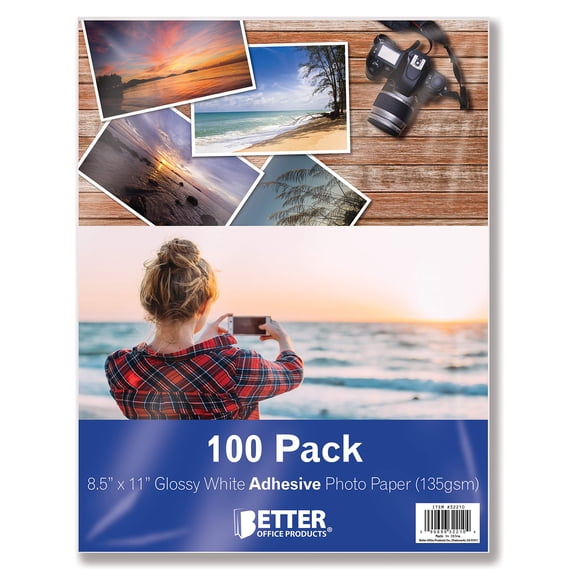 Papel fotográfico Better Office Products autoadhesivo, 135 g/m², A4