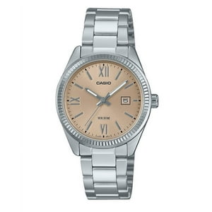 Casio - Reloj Análogo Para Mujer Standard Acero Inoxidable Dial Melocotón Quartz Ltp-1302Dd-4A2V