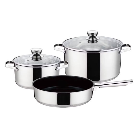 Batería Cocina Antiadherente Angelé Acero Inoxidable 5 Piezas