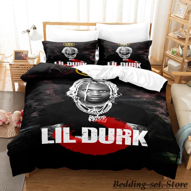 Lil Durk Bedding Set Bed Set Aldult Kid Bedroom Duvetcover Setsparure de lit Bed