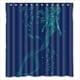 thumbnail image 1 of Cortina de ducha vintage de sirena con ganchos, tamaño 66 x 72 pulgadas, 1 of 3