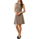 thumbnail image 1 of INSPIRE CHIC Vestido sin mangas de cuadros de pata de gallo por encima de la rodilla para mujer, ideal para el regreso a clases de maestras, XS Marrón Albaricoque, 1 of 6