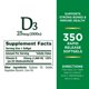 thumbnail image 2 of Suplemento Vitamina D3 1000 Ui 350 Cápsulas Blandas, 2 of 3