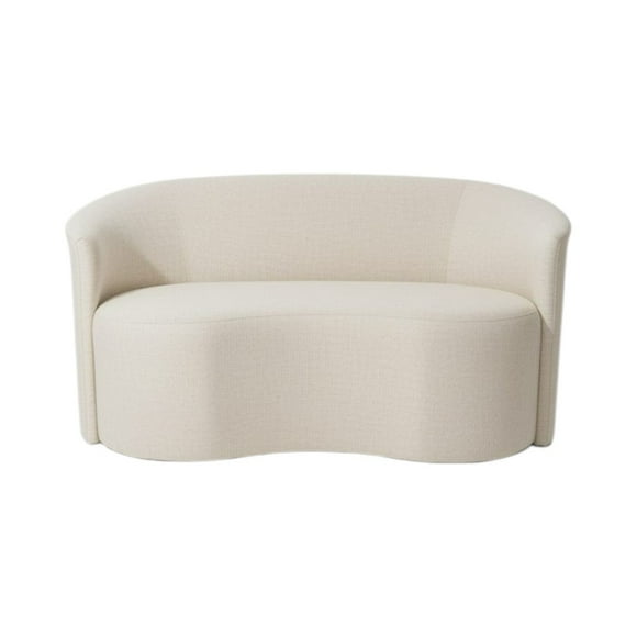 Sofa Curvo En Lino Crudo