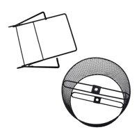 Ioensy - Rueda De Ejercicio Para Correr De Hámster De Hierro, Rueda Para Correr De Conejillo De Indias, Malla De Alambre Negro, 21X15X23Cm