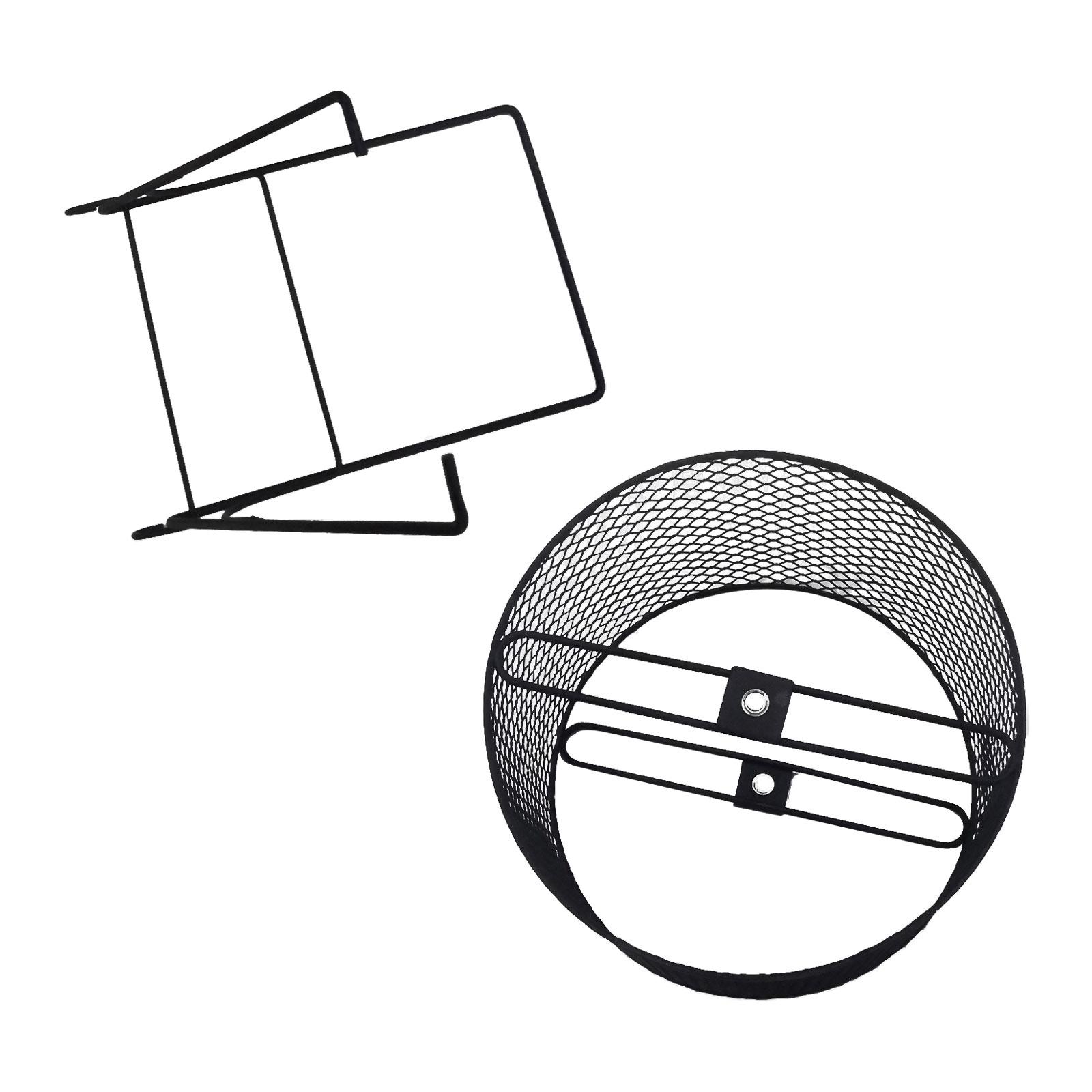 Ioensy - Rueda De Ejercicio Para Correr De Hámster De Hierro, Rueda Para Correr De Conejillo De Indias, Malla De Alambre Negro, 21X15X23Cm