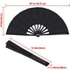 thumbnail image 2 of Abaniceros plegables de seda Maitys Festival Tai Ji negros (paquete de 2), 2 of 7