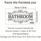 thumbnail image 4 of 1pc Wall Sticker English Logo Bathroom Wall Sticker Door Sticker Toilet Decoration Wall Sticker 11.8*5.9inch, 4 of 4